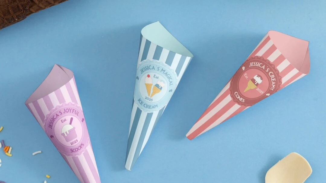 Kraft paper ice cream cone sleeves 1 Kraft paper ice cream cone sleeves 1