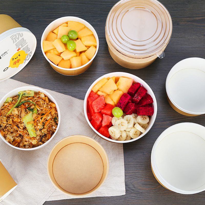 round food bowls with paper lids round food bowls with paper lids