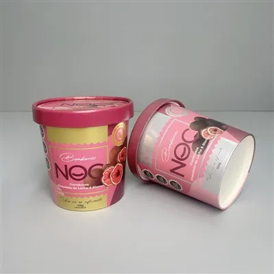 Vasos de papel para helado de 12 oz con impresión UV para tiendas de cadena de helados